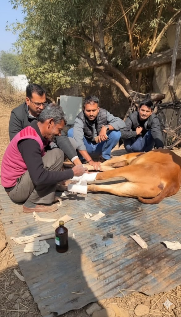 घायल गौवंश को मिला नया जीवन